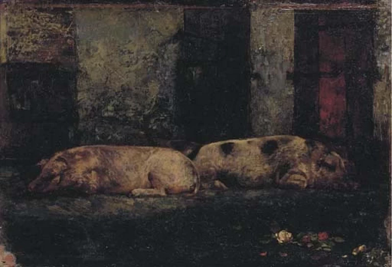 Due maialini addormentati